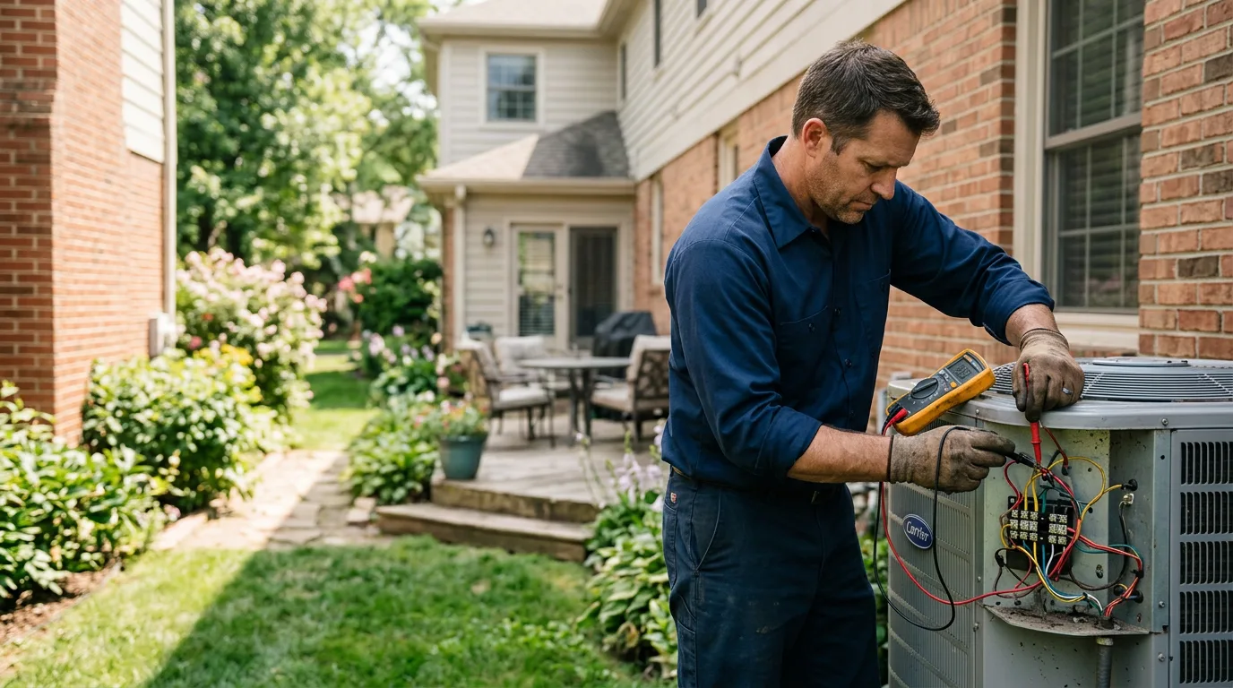 HVAC technician working near Marcus Hook, PA